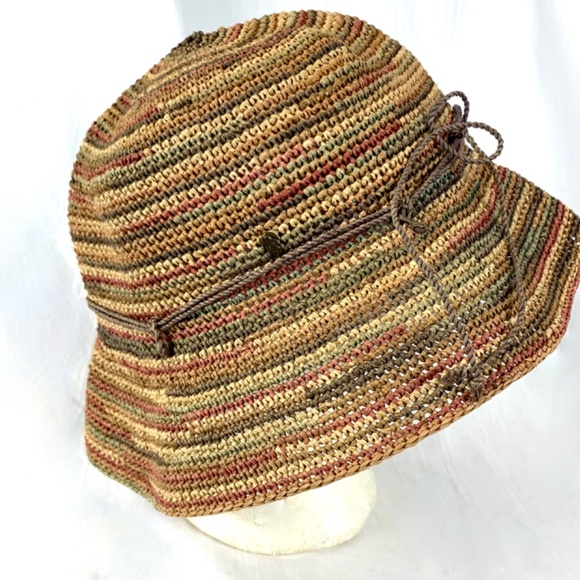 NWOT Helen Kaminski Raffia Sun Hat OS Packable Colorful Excellent Gift Condition - Picture 10 of 13